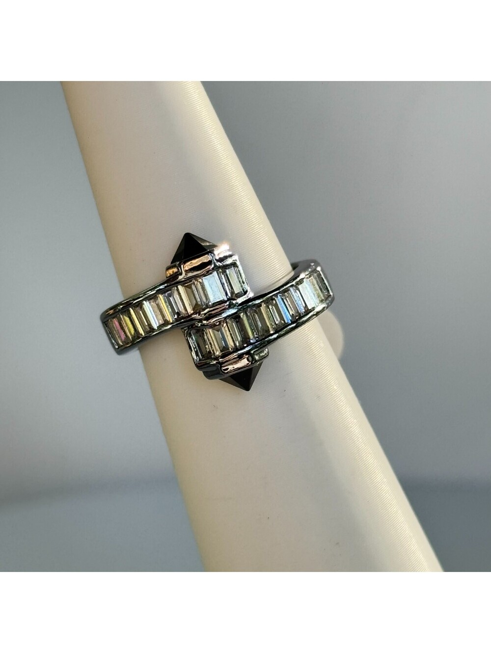 Bomb Party UNTAMED Ring Size 9 RG48989 "Coiled Intentions" Hematite